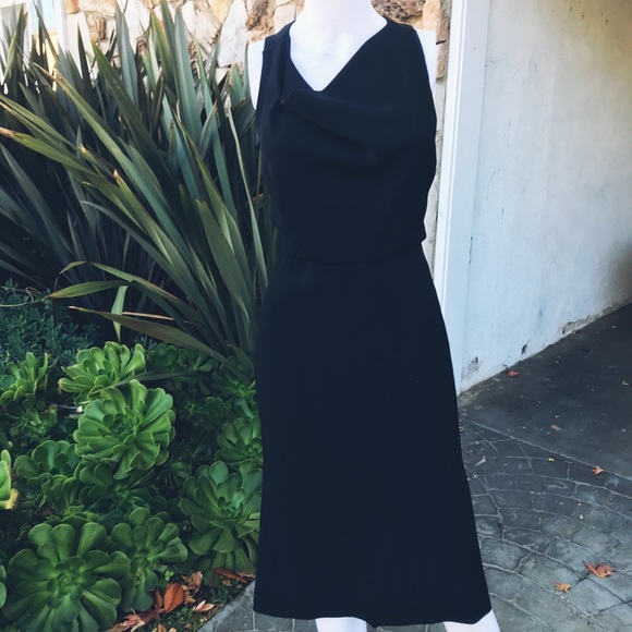 scanlan theodore satin draped shoulder dress